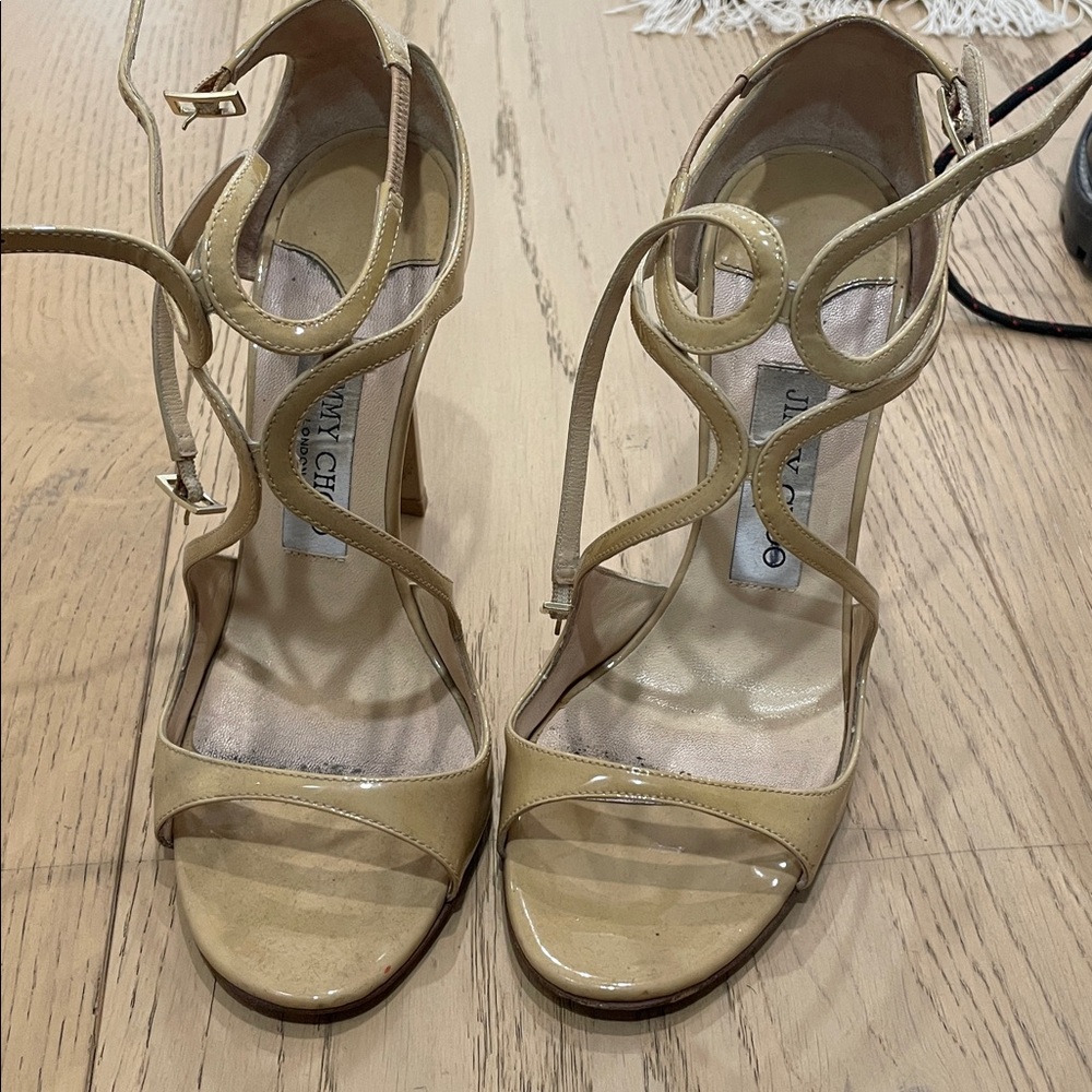 Jimmy Choo Tan Strappy Sandals
